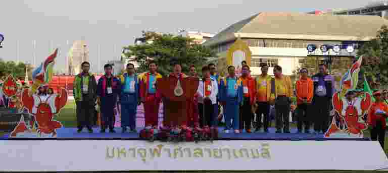 บุคลากรวิทยาลัยสงฆ์ร้อยเอ็ด ร่วมพิธีเปิดการแข่งขันกีฬาบุคลากรมหาวิทยาลัย มหาจุฬาลงกรณราชวิทยาลัย ครั้งที่ ๑๓ “มหาจุฬาศาลายาเกมส์”